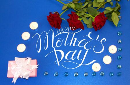 Card Mother Day with text koligrafiyaの写真素材