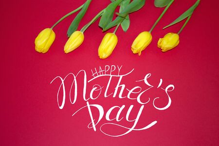 Card Mother Day with text koligrafiyaの写真素材