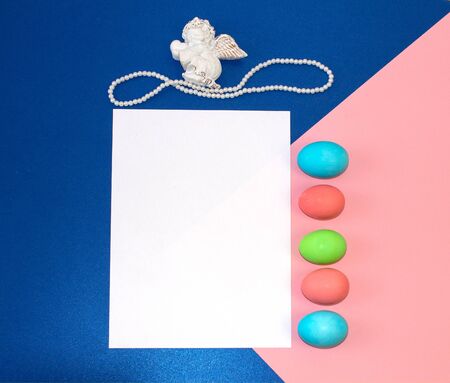 Holiday card for Easter, template, banner, copy Space