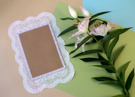 Card, banner, template, copy Space, greeting, an invitation to a holiday, Mother Day, Valentine Day, birthday, weddingの写真素材