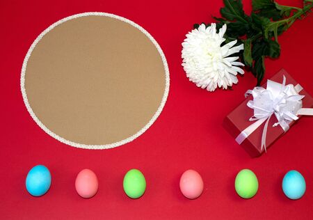 Holiday card for Easter, template, banner, copy Spaceの写真素材