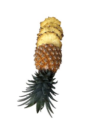 photo pineapple on a white background, isolate, cutの写真素材
