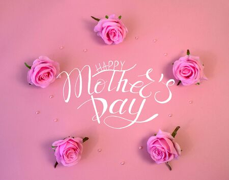 Card, banner, congratulations template on Mother Dayの写真素材