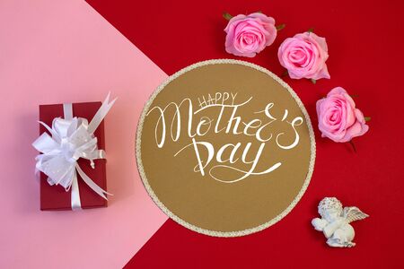 Card, banner, congratulations template on Mother Dayの写真素材