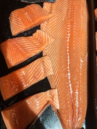 Photo of fresh fish on the counter supermarketの写真素材