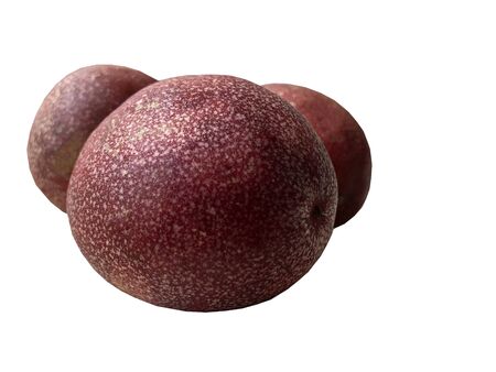 a photo of fruit on a white background Passion fruit, cut, isolateの写真素材
