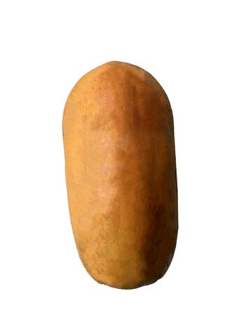 photo tropical fruit papyya on a white background, isolateの写真素材