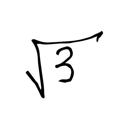 isolated on white background picture from a mathematical formula, an inscription, vector Stock illustration design element for printのイラスト素材