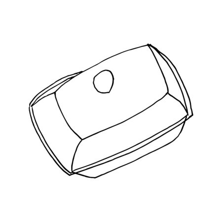 Isolated on white porcelain, Stock Illustration, vector, hand drawing, design element ware for printing, scrapbooking, postcardのイラスト素材