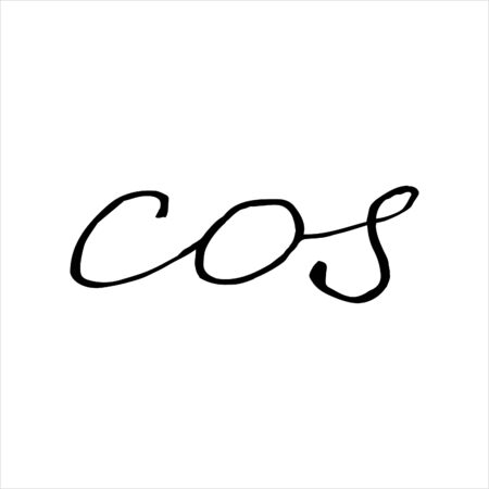 isolated on white background picture from a mathematical formula, an inscription, vector Stock illustration design element for printのイラスト素材