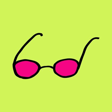 hand-drawing sunglasses, summer, vector, doodleのイラスト素材