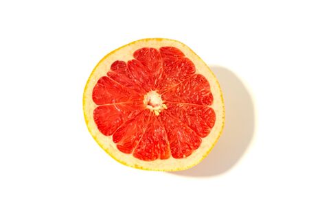 photo of grapefruit closeup, isolateの写真素材