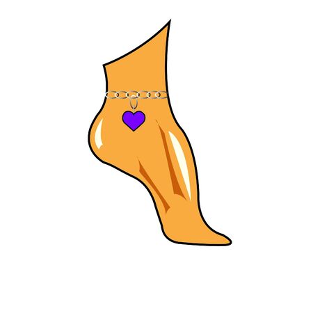 vector drawing of a female leg, can be used as a sticker, iconのイラスト素材