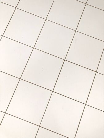 background, texture of white tile floorの写真素材