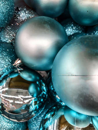Christmas balls for the Christmas tree close-up photoの写真素材
