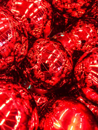 Christmas balls for the Christmas tree close-up photoの写真素材