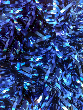 photo close-up of Christmas tinsel for Christmas trees