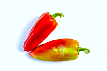 Stock Foto Closeup of bell pepper isolated on white backgroundの写真素材