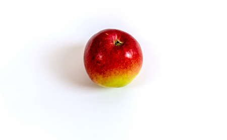 photo red apple on a white background close upの写真素材