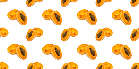 Beautiful seamless pattern with apricots, can be used as a packaging for fruits.