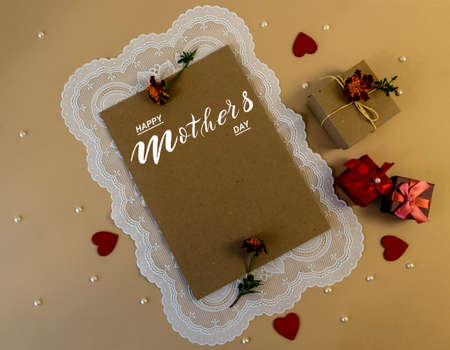 Happy mother's day! Flat Lay, Banner, Congratulations on Mother's Day