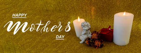 Happy mother's day! Flat Lay, Banner, Congratulations on Mother's Dayの写真素材