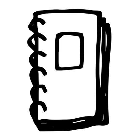 hand drawing design element of a copybook on the theme of school and schoolchildren, doodleのイラスト素材