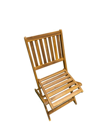 Chair sit outside isolated on white backgroundの写真素材