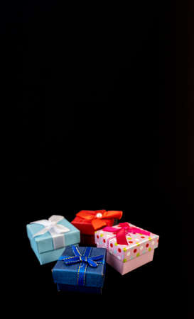 flat lay on black friday theme with place for textの写真素材