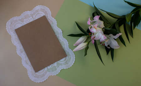flat lay with places for text can be used as an Internet banner, greeting card, announcement of...