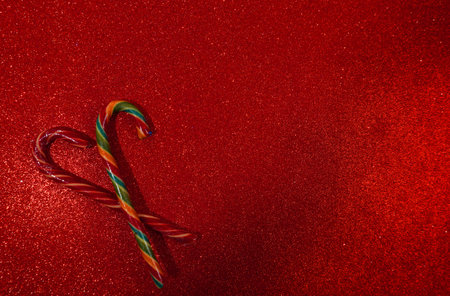 card, banner, flyer for christmas and new year on red background