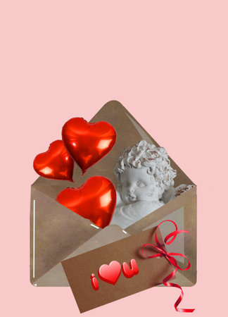 Beautiful and trendy card for Valentine's Day