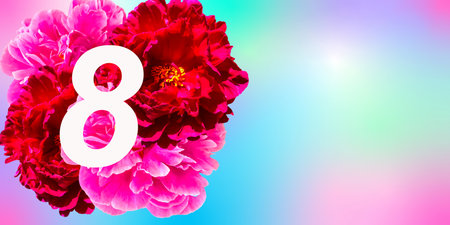 card or banner for International Women's Day March 8. can be used as a flyer, 3d illustration