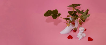 Flat lay with copy space for the wedding, birthday, party or other celebration.