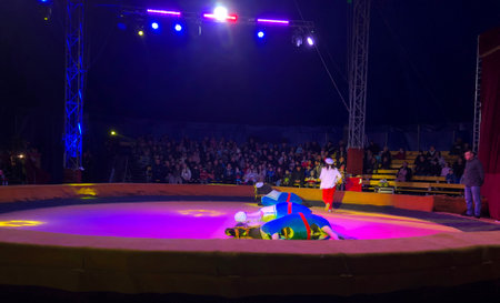 Naberezhnye Chelny, Russia - November 13,2022: Big top circus arena. ponyのeditorial素材