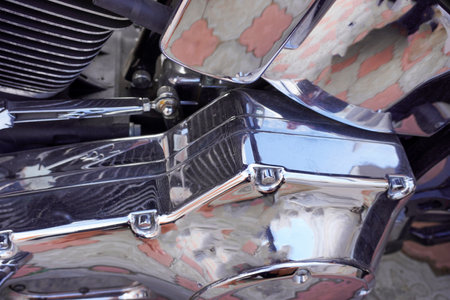 motorcycle close-up from different sides, separate parts of the motorcycle