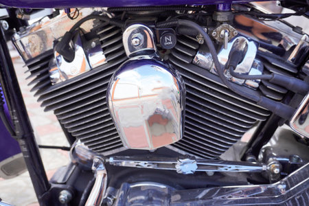 motorcycle close-up from different sides, separate parts of the motorcycle