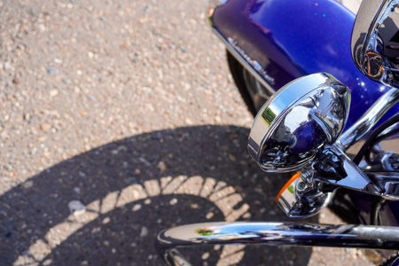 Nab. Chelny, Russia - August 26, 2023: motorcycle close-up Harley-Davidson Softail Heritage