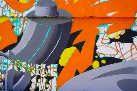 Naberezhnye Chelny, Russia - May 20, 2023 : Festival of street graphics-graffiti, young people, guys and girls, draw on the walls with paintsのeditorial素材