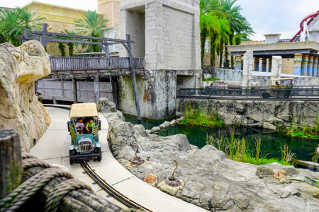Singapore, Singapore - November 12, 2023: Sentosa Island amusement park Universal Studios Singaporeのeditorial素材