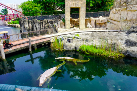 Singapore, Singapore - November 12, 2023: Sentosa Island amusement park Universal Studios Singaporeのeditorial素材