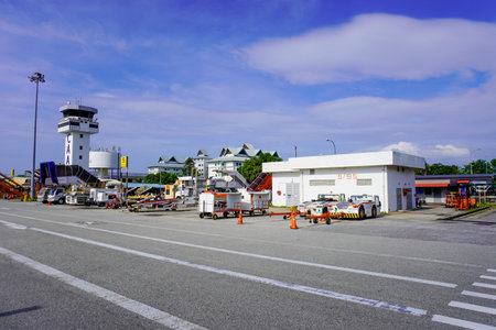 langkawi, Malaysia - January 9, 2024 : Langkawi International Airport in Malaysia, arrival area,のeditorial素材