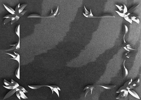 Postcard, invitation to the funeral. Can be used as an internet banner with a death message. With place for textの写真素材