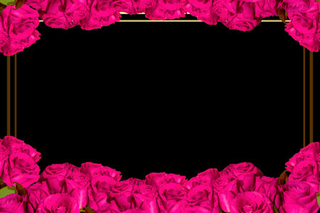 Flat Lay, postcard for death, funeral. beautiful pink rosesの写真素材