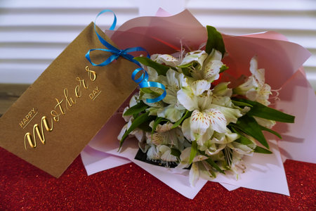 Happy mother's day! Card, Banner, flyer, Congratulations on Mother's Day, Bouquet of flowersの写真素材
