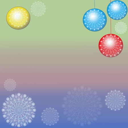 Background with snowflakes for Christmas and New year. Digital  Illustrations of snowflakes on a colorful backdrop. Copy space Happy new year, Christmas decoration copy spaceの写真素材