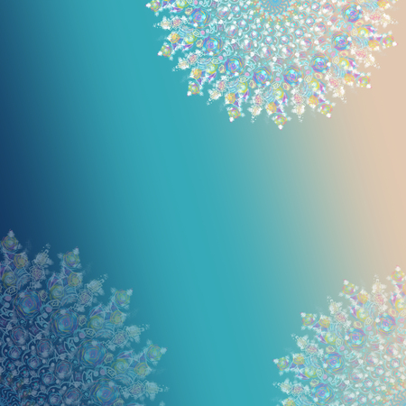 Background with snowflakes for Christmas and new year. Digital  Illustrations of snowflakes for a background. Copy space Happy new year, Christmas decoration copy spaceの写真素材