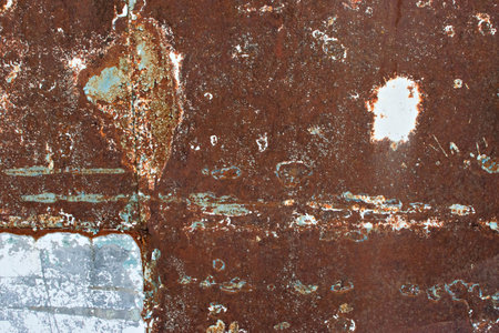Old rusty metal texture. Brown rusty metal texture. Brown rusty steel background of a dirty surface.