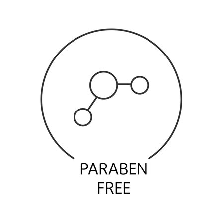 Paraben free icon symbol. Editable stroke. Vector stock illustration isolated on white background for packaging design in beauty industry.のイラスト素材