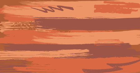 Brush stroke composition background element warm brown autumn colours. Vector stock hand draw illustration for design template, border and frame, presentation, social media size.のイラスト素材